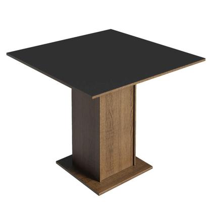 Imagem de Conjunto Sala de Jantar Tampo de Madeira 4 Cadeiras Rustic/Preto/Oxford Aspen Madesa