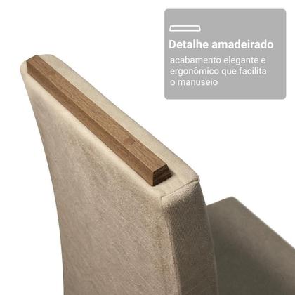 Imagem de Conjunto Sala De Jantar Tampo De Vidro 4 Cadeiras Rustic/crema/imperial Braga Madesa