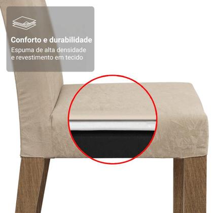 Imagem de Conjunto Sala de Jantar Tampo de Vidro 4 Cadeiras Sines Madesa