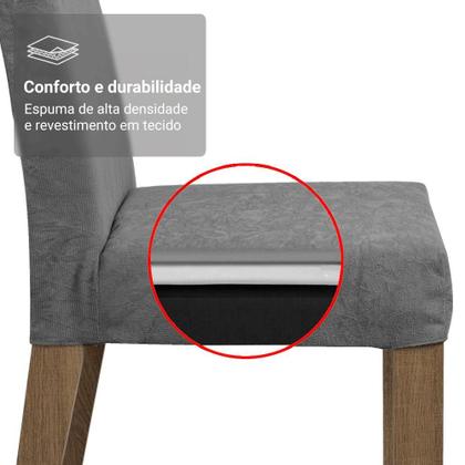 Imagem de Conjunto Sala de Jantar Tampo de Vidro 4 Cadeiras Sines Madesa