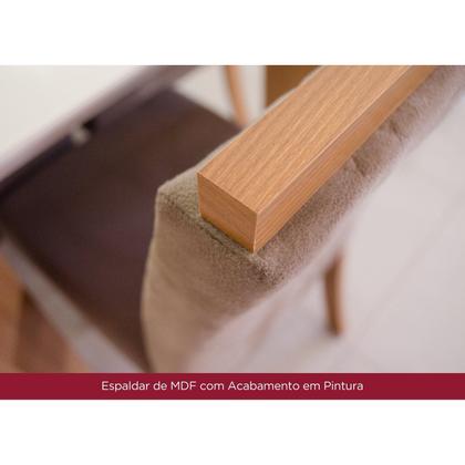 Conjunto Sala de Jantar Tampo MDF 6 Cadeiras Marie - Espresso Móveis Imagem de Conjunto Sala de Jantar Tampo MDF 6 Cadeiras Marie
