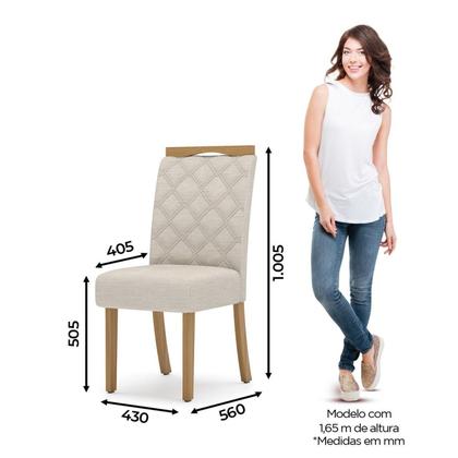 Conjunto Sala de Jantar Tampo MDF 6 Cadeiras Marie - Espresso Móveis Imagem de Conjunto Sala de Jantar Tampo MDF 6 Cadeiras Marie