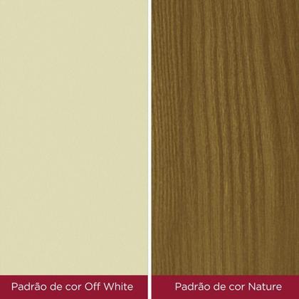 Imagem de Conjunto Sala De Jantar Tampo Mdf Canto Reto Com Vidro 90 Cm 04 Cadeiras Valentina Henn Nature Com Off White E Linho