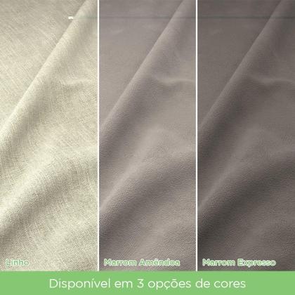 Imagem de Conjunto Sala De Jantar Tampo Mdf Com Vidro Canto Arredondado 160 Cm 06 Cadeiras Lupita Casa 812 Nature Com Off White E Linho