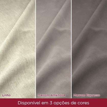 Imagem de Conjunto Sala De Jantar Tampo Mdf Com Vidro Canto Arredondado 160 Cm 06 Cadeiras Lupita Casa 812 Nature Com Off White E Linho