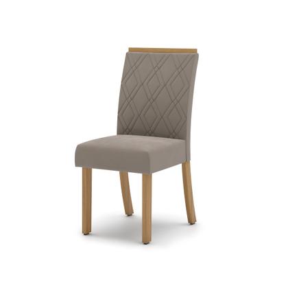 Imagem de Conjunto Sala de Jantar Tampo MDF/Vidro 6 Cadeiras Helena Espresso Móveis