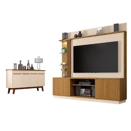 Imagem de Conjunto Sala Home Atlanta TV 65 Pol. C/ LED Buffet Opala