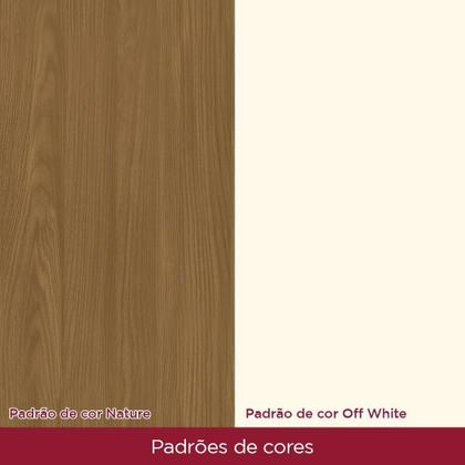 Imagem de Conjunto Sala Jantar Canto Reto 6 Cadeiras Kelly Espresso Móveis Off White/Nature