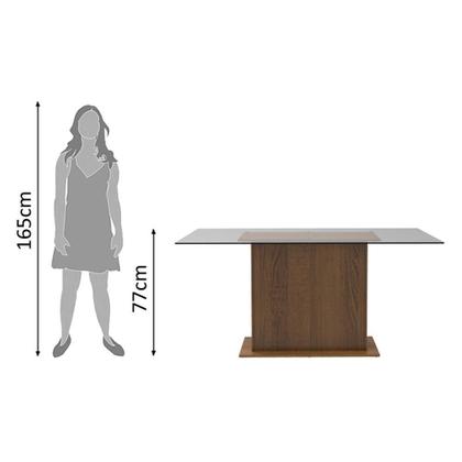Imagem de Conjunto Sala Jantar Gales Madesa Mesa Tampo Vidro 6 Cadeira