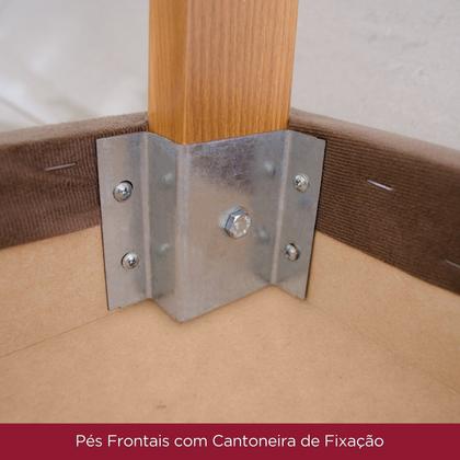 Imagem de Conjunto Sala Jantar Mesa Lins 160cm Canto Arredondado com Vidro + 6 Cadeiras Bella Off White/Nature