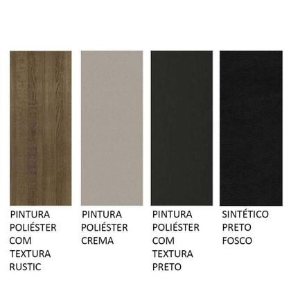 Imagem de Conjunto Sala Jantar Mesa Vidro 4 Cadeiras Rustic/Crema