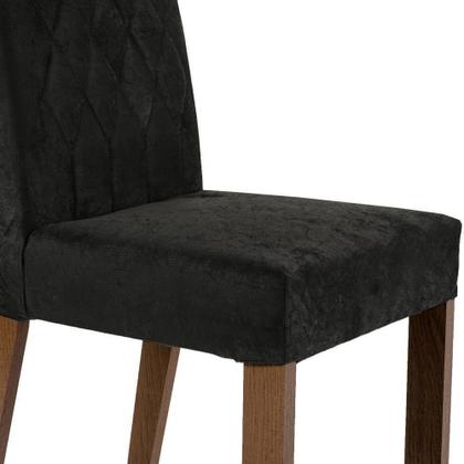 Imagem de Conjunto Sala Jantar Mesa Vidro 6 Cadeiras Rustic