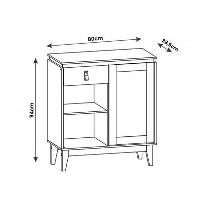Imagem de Conjunto Sala Rack e Painel Esmeralda com Aparador Rubi