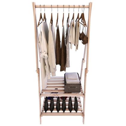 Imagem de Conjunto Sapateira Arara Dupla Expositoras Pinus Multiuso