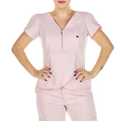 Imagem de Conjunto Scrub Transpassado Rosa Bebê