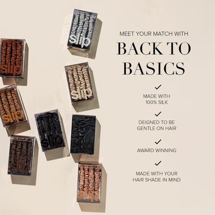 Imagem de Conjunto Scrunchie Slip Back to Basics marrom claro 100% seda