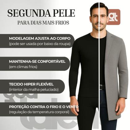 Imagem de Conjunto Segunda Pele Térmica Flanelado Frio Intenso Preto