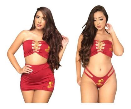 Imagem de Conjunto Semi Fio + Cropped Corrente + Short Sai, 1 Linha - Branco