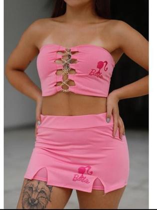 Imagem de Conjunto Semi Fio + Cropped Corrente + Short Sai, 1 Linha - Branco