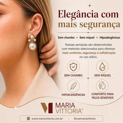 Imagem de Conjunto Semijoias Cristais Coloridos Brinco Pulseira e 2 Colares Banhado a Ouro 18K