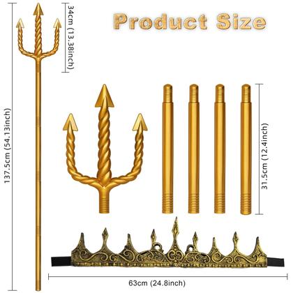 Imagem de Conjunto Servolcell Gold Neptune Trident 137 cm e King Crown