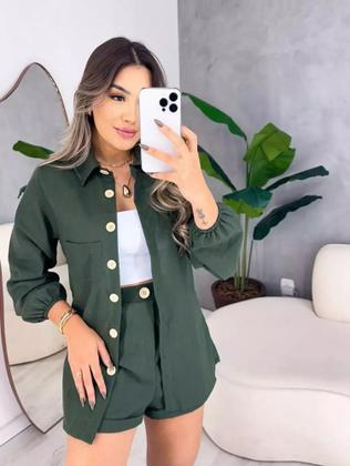 Imagem de Conjunto Short + Camisa Linho