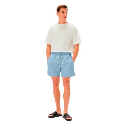 Imagem de Conjunto Short de Linho Masculino + Boné Liso Estilo Casual Básico Ideal Para o Dia a Dia