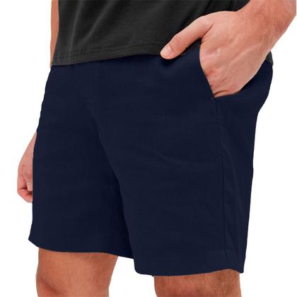 Imagem de Conjunto Short de Linho Masculino + Boné Liso Estilo Casual Básico Ideal Para o Dia a Dia