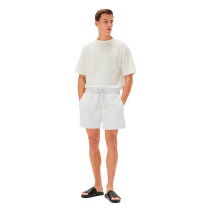 Imagem de Conjunto Short de Linho Masculino + Boné Liso Estilo Casual Básico Ideal Para o Dia a Dia