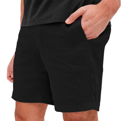 Imagem de Conjunto Short de Linho Masculino + Boné Liso Estilo Casual Básico Ideal Para o Dia a Dia