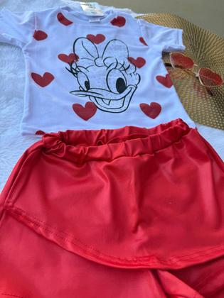 Imagem de Conjunto Short e Blusa Menina Feminino Criança Mulher Calor Passeio