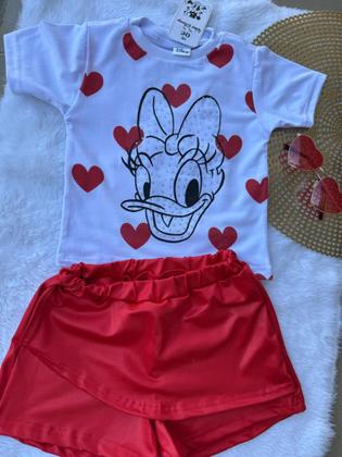Imagem de Conjunto Short e Blusa Menina Feminino Criança Mulher Calor Passeio