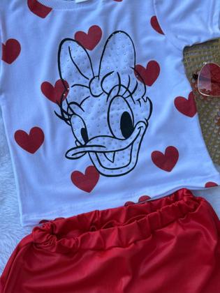 Imagem de Conjunto Short e Blusa Menina Feminino Criança Mulher Calor Passeio