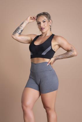 Imagem de Conjunto Short Fitness Feminino Liso Academia Treino E Top Nadador Tela Frontal  F7 NEW STYLE