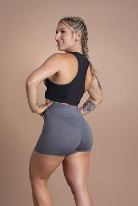 Imagem de Conjunto Short Fitness Feminino Liso Academia Treino E Top Nadador Tela Frontal  F7 NEW STYLE