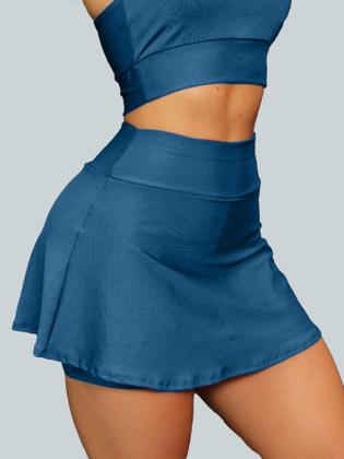 Imagem de Conjunto Short Saia Academia Saia Beach Tennis Com Short Interno Donna Martins