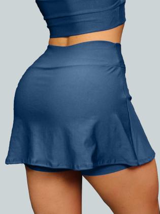Imagem de Conjunto Short Saia Academia Saia Beach Tennis Com Short Interno Donna Martins