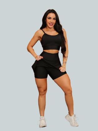 Imagem de Conjunto Short Saia Academia Saia Beach Tennis Com Short Interno Donna Martins