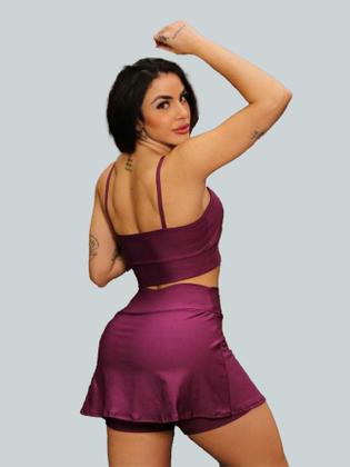Imagem de Conjunto Short Saia Academia Saia Beach Tennis Com Short Interno Donna Martins