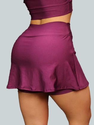 Imagem de Conjunto Short Saia Academia Saia Beach Tennis Com Short Interno Donna Martins