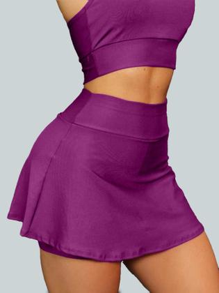 Imagem de Conjunto Short Saia Academia Saia Beach Tennis Com Short Interno Donna Martins