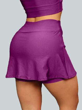 Imagem de Conjunto Short Saia Academia Saia Beach Tennis Com Short Interno Donna Martins