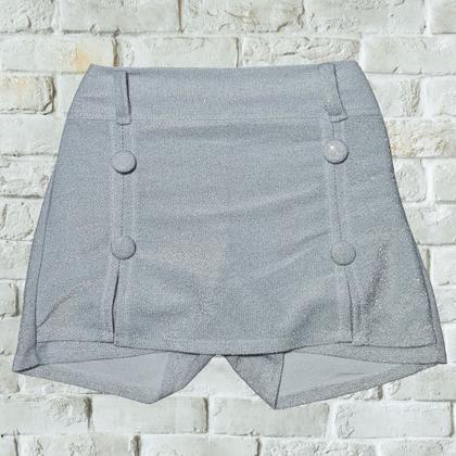 Imagem de Conjunto Short Saia Cropped Menina Roupa Festa Lurex