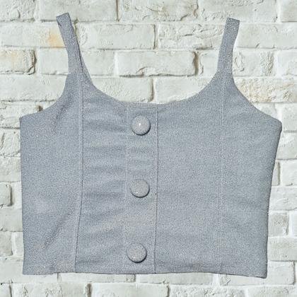 Imagem de Conjunto Short Saia Cropped Menina Roupa Festa Lurex