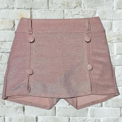 Imagem de Conjunto Short Saia Cropped Menina Roupa Festa Lurex