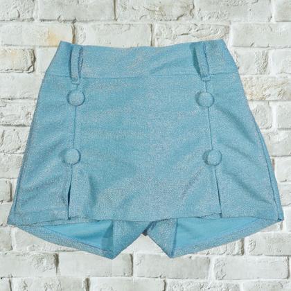 Imagem de Conjunto Short Saia Cropped Menina Roupa Festa Lurex