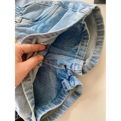 Imagem de CONJUNTO Short saia jeans + Camisa/blusa jeans LUXO