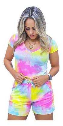 Imagem de Conjunto Shorts Com Bolso + Blusa Modinha Lançamento