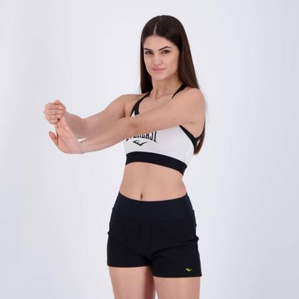 Imagem de Conjunto Shorts e Top Everlast Basic II Feminino Preto e Branco