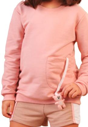 Imagem de Conjunto Shorts ML Infantil Rosa Bugbee